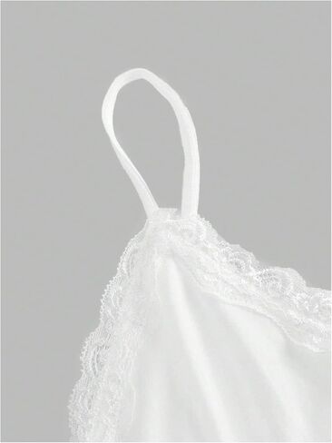 SHENHE Women's Lace Babydoll Tank Top Sexy V Neck Sleeveless Flared Hem Flowy Peplum Tops in Kuwait