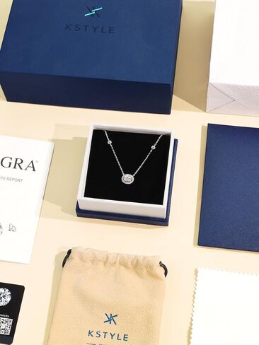 KSTYLE Moissanite Necklace for Women Lab Created Diamond Necklace D Color VVS1 Clarity 925 Sterling Silver Necklace, Jewelry Gifts for Wife Mother Anniversary Birthday Gift for Her in Saudi Arabia