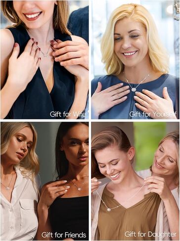 KSTYLE Moissanite Necklace for Women Lab Created Diamond Necklace D Color VVS1 Clarity 925 Sterling Silver Necklace, Jewelry Gifts for Wife Mother Anniversary Birthday Gift for Her in Saudi Arabia