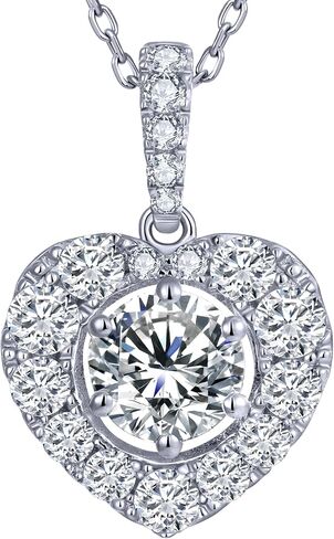 KSTYLE Moissanite Necklace for Women Lab Created Diamond Necklace D Color VVS1 Clarity 925 Sterling Silver Necklace, Jewelry Gifts for Wife Mother Anniversary Birthday Gift for Her in Saudi Arabia