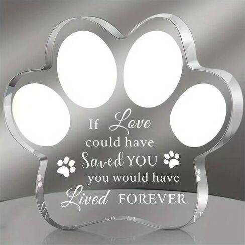 Pet Memorial Ornament Remembrance Gifts: Loss of Dog Cat Sympathy Gift Crystal Bone Shape Decor Ornament for Dogs Puppy Keepsake in Saudi Arabia