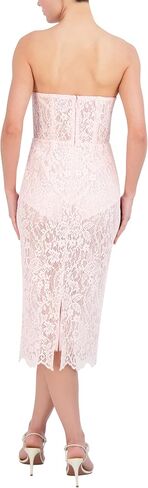 BCBGMAXAZRIA Women's Strapless Sweetheart Neck Midi Evening Dress in Kuwait