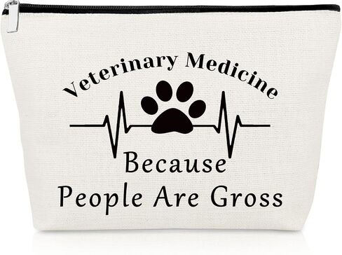 Veterinarian Gift Vet Tech Makeup Bag Gift for Women Animal Rescue Gift Veterinary Technician Gift for Dog Lover Medical Graduate Dog Doctor Cosmetic Bag Animal Lover Travel Makeup Pouch in Kuwait