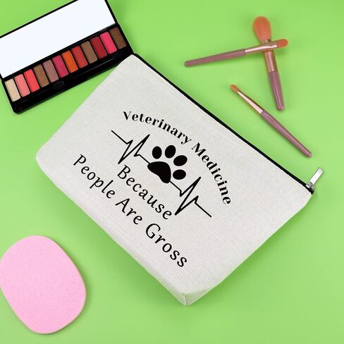 Veterinarian Gift Vet Tech Makeup Bag Gift for Women Animal Rescue Gift Veterinary Technician Gift for Dog Lover Medical Graduate Dog Doctor Cosmetic Bag Animal Lover Travel Makeup Pouch in Kuwait