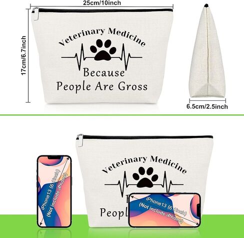 Veterinarian Gift Vet Tech Makeup Bag Gift for Women Animal Rescue Gift Veterinary Technician Gift for Dog Lover Medical Graduate Dog Doctor Cosmetic Bag Animal Lover Travel Makeup Pouch in Kuwait