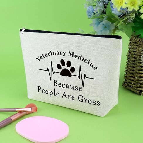 Veterinarian Gift Vet Tech Makeup Bag Gift for Women Animal Rescue Gift Veterinary Technician Gift for Dog Lover Medical Graduate Dog Doctor Cosmetic Bag Animal Lover Travel Makeup Pouch in Kuwait