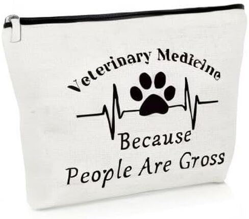Veterinarian Gift Vet Tech Makeup Bag Gift for Women Animal Rescue Gift Veterinary Technician Gift for Dog Lover Medical Graduate Dog Doctor Cosmetic Bag Animal Lover Travel Makeup Pouch in Kuwait