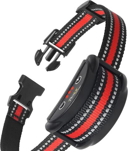 PetJoy Dog Bark Collar for Small Medium Large Dog, Smart Anti Bark Collars with 5 Sensitivity - 7 Progressive Procedures, Barking Collar with Beep & Shock (Green) in Saudi Arabia
