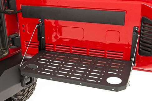 Rough Country Folding Rear Tailgate Table for 2007-2018 Jeep Wrangler JK - 10630 , Black in Saudi Arabia