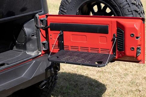 Rough Country Folding Rear Tailgate Table for 2007-2018 Jeep Wrangler JK - 10630 , Black in Saudi Arabia
