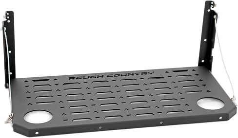 Rough Country Folding Rear Tailgate Table for 2007-2018 Jeep Wrangler JK - 10630 , Black in Saudi Arabia