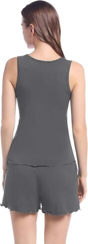 Joyaria Womens Bamboo Viscose Pajama Shorts Sets Tank Top Pjs Ultra Soft Sleepwear S-XXL in Saudi Arabia