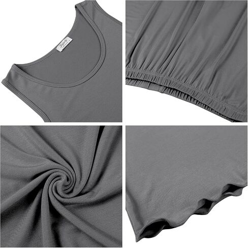 Joyaria Womens Bamboo Viscose Pajama Shorts Sets Tank Top Pjs Ultra Soft Sleepwear S-XXL in Saudi Arabia
