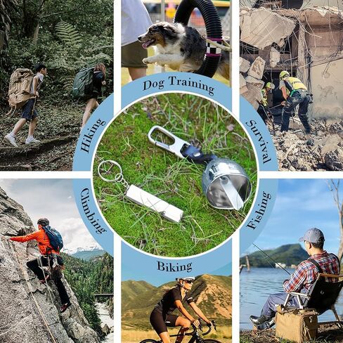 Loud Bear Bell with Silencer | Hiking Accessories | Emergency Whistle & Copper Bell for Hiking, Backpacking, Survival, Biking, Fishing, Climbing, Camping in Saudi Arabia