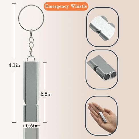 Loud Bear Bell with Silencer | Hiking Accessories | Emergency Whistle & Copper Bell for Hiking, Backpacking, Survival, Biking, Fishing, Climbing, Camping in Saudi Arabia