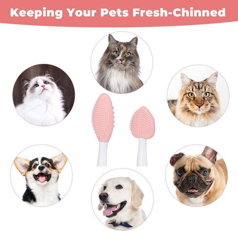 4Pcs Cat Acne Chin Treatment, Black Seed Brush Soft Silicone Cat Grooming Scraper Brush, for Cats Chin Acne & Blackhead Exfoliation, Double-sided Cat Brush in Saudi Arabia
