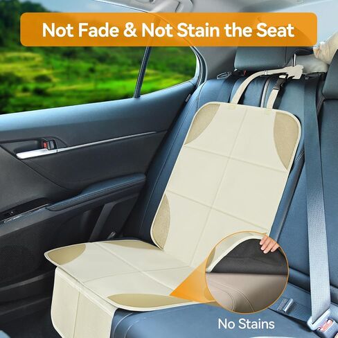 Musclez Car Seat Protector for Child Car Seat, 1 Pack Baby Car Seat Cover Waterproof 600D Fabric Padding Non-Slip Backing 2 Mesh Pockets, Carseat Protector for Travel Vehicles Baby Pets in Saudi Arabia