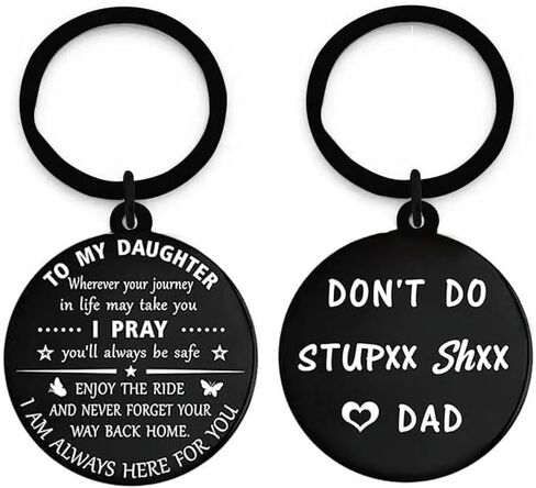 Gag Gifts for Teen Kids Don't Do Stupid Shit Keychain Stocking Stuffers Graduation Gift for Daughter from Mom Dad in Saudi Arabia