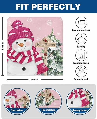 Christmas Chair Covers Set of 4 Snowman Chair Slipcover Protector Removable Washable Stretch Chair Covers Grey Pine Tree Chair Back Covers for Dining Chairs Kitchen Dinner Party Xmas Holiday Decor in Saudi Arabia