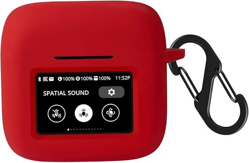 Silicone Case for JBL Tour Pro 3 Earbuds 2023, Shockproof Protective Earbuds Cover with Carabiner Accessories (Black) in Kuwait