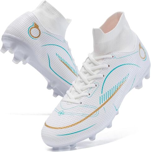 breooes Men’s Soccer Cleats Football Boots Professional Training Turf Mens Outdoor Indoor Sports Athletic Big Boy's Fashion Sneaker in Saudi Arabia