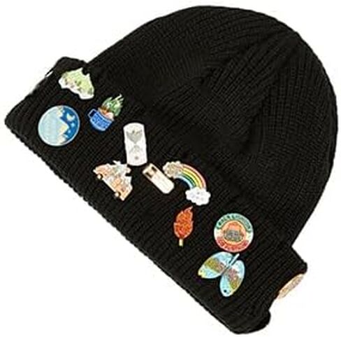 Customizable Beanie with Badges - Warm and Cozy Winter Hat for Men & Women, Great for Outdoor Fun Black in Saudi Arabia