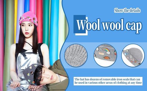 Customizable Beanie with Badges - Warm and Cozy Winter Hat for Men & Women, Great for Outdoor Fun Black in Saudi Arabia