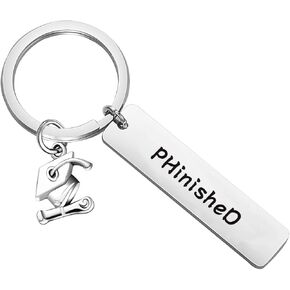 Zuo Bao PHD Graduation Gift Phinished Jewelry Doctor Graduation Gift Learned Scholar Graduate Keyring