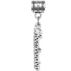 Cheerleader Charm, Cheerleading Charm, Sports Charm in Antique Silver (Cheerleader)