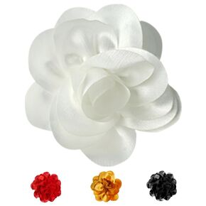 Elegant Satin Fabric Flower Brooch Pins and Flower Hair Clips, Big Size for Women's Dress Accessories, for Weddings, Parties, Dating, Rose and Silk Camellia Design, Eye-Catching Clothing Jewelry Gifts