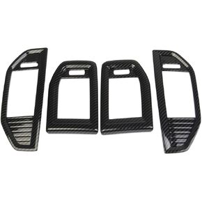Carbon Fiber Pattern Center Console Dashboard Cover Trim Accessories for 2017-2024 Nissan Titan (air Vent(for 2020+)) Black