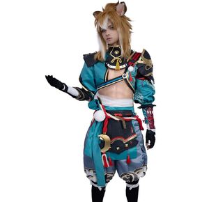 Nuoqi Gorou Cosplay Costume Adult Gorou Costume Anime Men Halloween Cosplay Costume Full Set XS