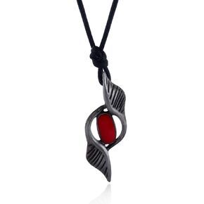 DUNHAO COS Anime Red Crystal Pendant Necklace Amulet Gift for Men and Women Halloween Cosplay Accessory