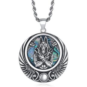 Anubis/Ankh/Italian Horn Pendant Necklace Jewelry Gifts for Women Men