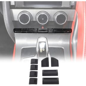 Daeiclru Center Console AC Air Conditioner Button Switch Cover Trim Compatible with Jaguar F-Type 2013-2024, Center Console Switch Button Cover Trim Interior Accessories, 8PCS (Glossy Black)