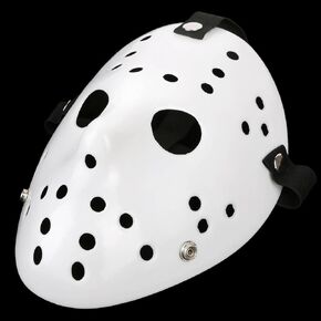 Mask Halloween Cosplay Costume Hockey Mask Horror Pure White Masquerade Props Mask