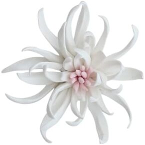 3D Handmade Porcelain Flower Wall Art Decor, 3D Ceramic Flower Wall Decor, Home Office Decor, Unique Gift for Home Office Decor,Girls (White,Yimi Flower, 2.76")