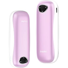 Hand Warmers - EasyAcc 2 Pack Electric AI Hand Warmers Rechargeable, Perfect Grip Design, Dual-Sided Heating, Reusable Pocket Hand Warmers for Raynauds, Hunting, Golf, Christmas Tech Gifts（OT-95）