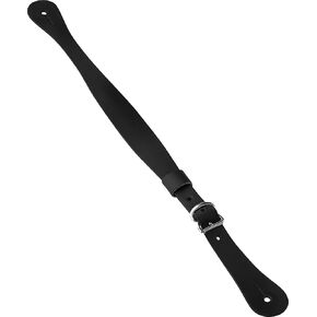 Black Over The Top Hat Strap for Police Officers. Chrome Hardware. New Jersey Style