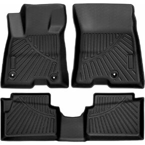 otoez Floor Mats for Ford Maverick 2022-2024 2025 (Not Hybrid) & Bronco Sport 2021-2024, All Weather Custom Fit TPE Floor Liners, 1st & 2nd Row Maverick Car Mats Accessories (3PCS)