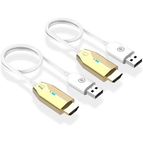 Wireless HDMI Transmitter and Receiver, Portable 1080P Wireless HDMI Extender 164FT/50M Range, Plug & Play, for PC, Laptops, TV Box, PS4/5, Cameras to TV/Projector/Monitor+USB C to HDMI Adapter