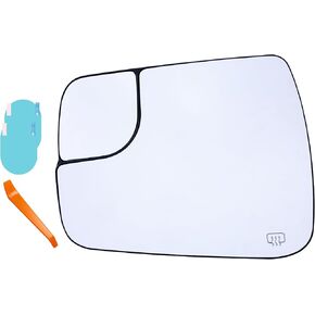 EAP Driver Side Mirror Glass Compatible with Dodge RAM 1500 2019-2025, Heated Without Auto Dimming 68402037AA 68402093AA