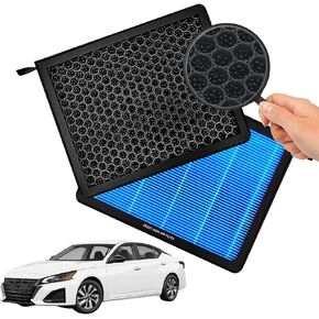 Cabin Air Filter CF12552 Fits Nissan Altima 2019-2024, Infiniti QX60 2022-2023, QX50 2019-2024, QX55 2022-2025, Rogue 2022-2025, Honeycomb Structured and Activated Carbon Beads, Durable and sturdy