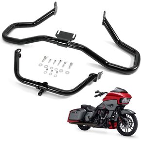 Engine Guard, Motorcycle Crash Bar Fit for 2015-2023 Harley Davidson Road Glide FLTRX FLTRXS FLTRXST FLTRXSE #Replace for Harley P/N 49000235 Chopped Protector Fairing Support Brackets 1 1/4"