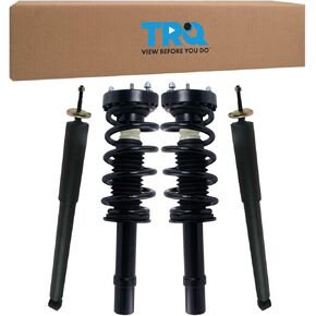 TRQ 4 Piece Front & Rear Strut & Spring Shock Absorber Kit Set for 2012-2016 Chrysler 300/2012-2017 Dodge Charger / V8 5.7 AWD without Nivomat Self Leveling Suspension Models