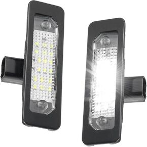 X AUTOHAUX LED License Plate Light Tag Lamp Assembly for Ford for Mustang Focus Fusion for Mercury Sable for Lincoln MKS Full LED Rear Number License Plate Lamp White Light 8T5Z13550A 2pcs