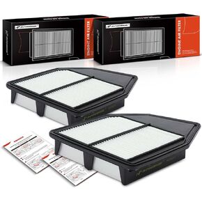 A-Premium 2-PC Engine Air Filter Compatible with Honda Models - Accord 2008 2009 2010 2011 2012, Crosstour 2012 2013 2014 2015 - L4 2.4L - Replace# 17220-R40-A00