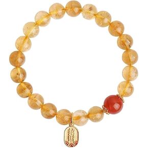 Natural Citrine Beads Bracelet Gifts For Women Birthday Unique, Women Charm Bracelet Gifts For Anniversary Christmas, Friendship Gifts For Women