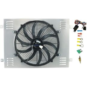Aluminum Radiator Replacement for 1979-1993 Dodge CB300 D100 D150 D200 D250 D300 D350 Ramcharger RD200 W100 W150 W200 W250 W300 W350 V6 V8 3 Row Core Radiators Radiador