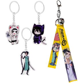 Scissor Seven Key Chain Anime Plum Thirteen Pendant Keyring Key Purse Handbag Car And Backpack Anime Cosplay Accessories 4 Pcs